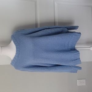 Aerie NWOT Large Light Blue Slouch Sleeve Sweater